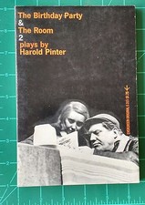 The Birthday Party & The Room Plays by Harold Pinter 1st Edition Grove Press