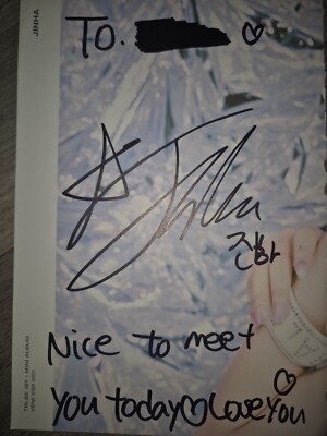 TRI.BE Veni Vidi Vici Jinha Fansign Signed Album Page