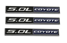 3pcs 5.0L Coyote Emblem 3d Badge For GT 2011-2018 F Series blue 