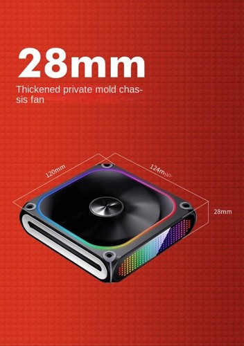 AIGO Star Magic Cube 120mm ARGB Custom Dot Matrix Screen Fan - Zdjęcie 8 z 9