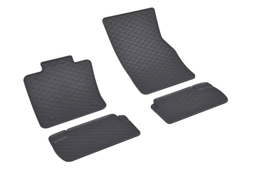 2 Dessous De Verre Caoutchouc Pour Porte-Gobelet Mini F55 F56 - Antidérapants Et Protège Cuve - Couleur Rouge/Noir