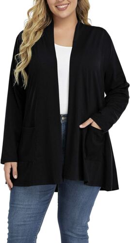 Shiaili Long Plus Size Cardigans for Women Easy to Wear Open Front Clothing - Picture 1 of 14