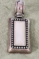 Premier Designs Silver  Pearl Colored Pendant Slide 