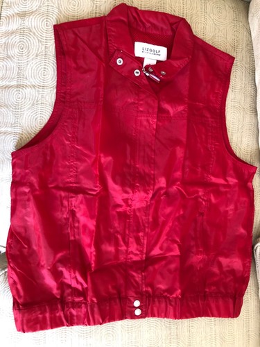 Women's size M Liz Claiborne nylon mesh lined zip pocket vest