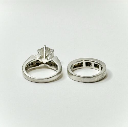 1.50 Carat Round Brilliant SI1 Diamond Engagement Ring & Band Size 4 - Picture 14 of 24