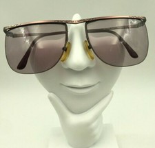 Vintage Andre Duval Antique Rose Pink Metal Oversized Sunglasses FRAMES ONLY