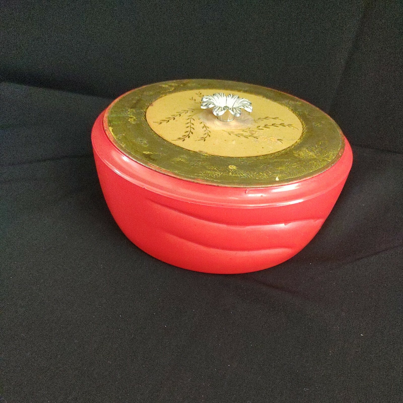 Empty Vintage Avon Red Dusting Powder Jar Dresser Box Trinkets eBay