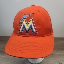 MLB Miami Marlins Youth Baseball Cap Orange Color Embroidered Logo Hat Florida