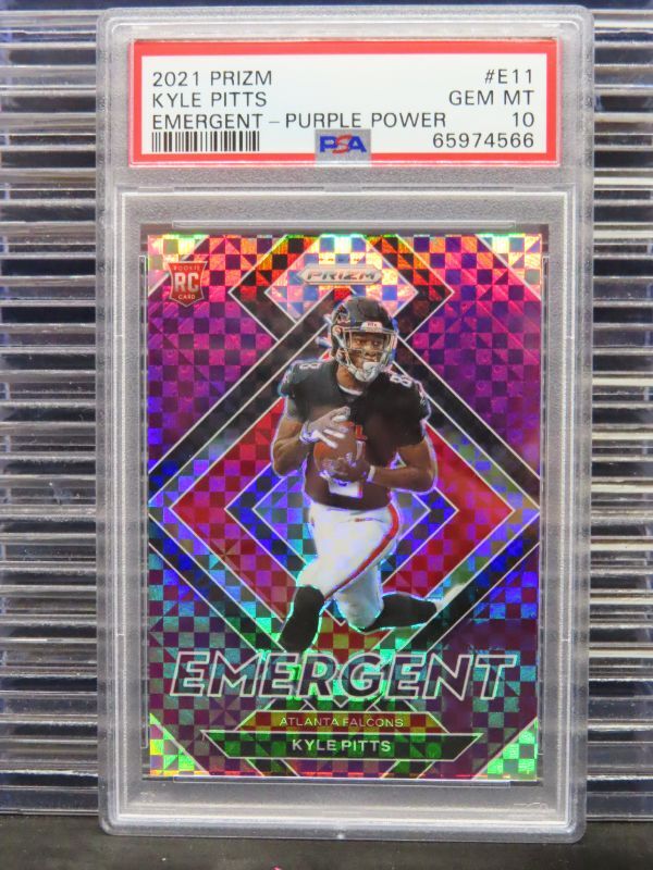 Kyle Pitts Panini Prizm Emergent #E11 Purple Power