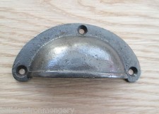 CAST IRON VINTAGE SHELL CUP PULL CABINET CHEST DRAWER KITCHEN CUPBOARD HANDLE