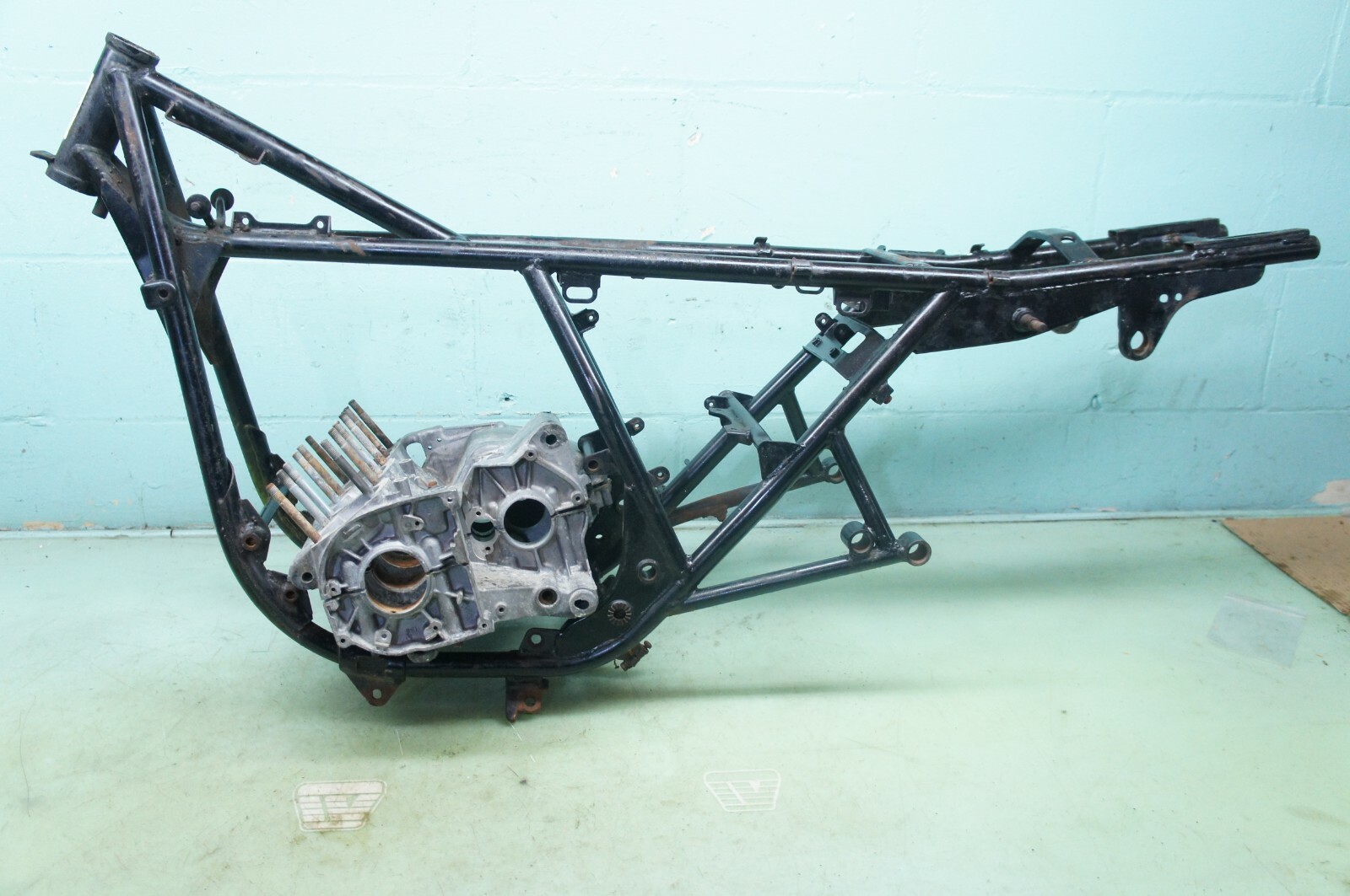 1974 Kawasaki H2  1974 Kawasaki H2 750 H2750 KH750 KH TRIPLE H-2 H2B *2036 FRAME ENGINE CASE TITLE