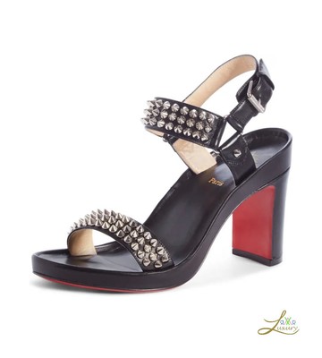 Christian Louboutin Bikool 85 Shiny Nappa Sandals Size 39