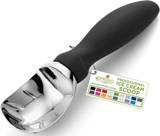 Spring Chef Heavy Duty Ice Cream Scoop with Comfortable Handle, Professional Met
