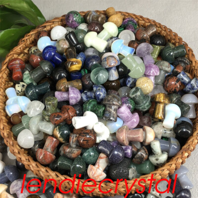 1000pcs Wholesale Mixed Mushroom Quartz Crystal Carved Skull Pendant Gem Healing