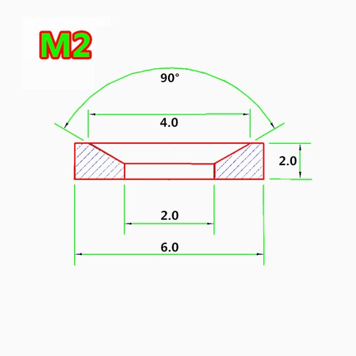 M2 M3 M4 M5 M6M8 Anodised Aluminium Countersunk Button Head Bolts Washers Gasket - Picture 7 of 22