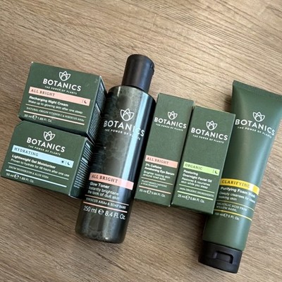 Botanics All Bright Vitamin C Organic Skin Care Set Toner Serum Cream Gel
