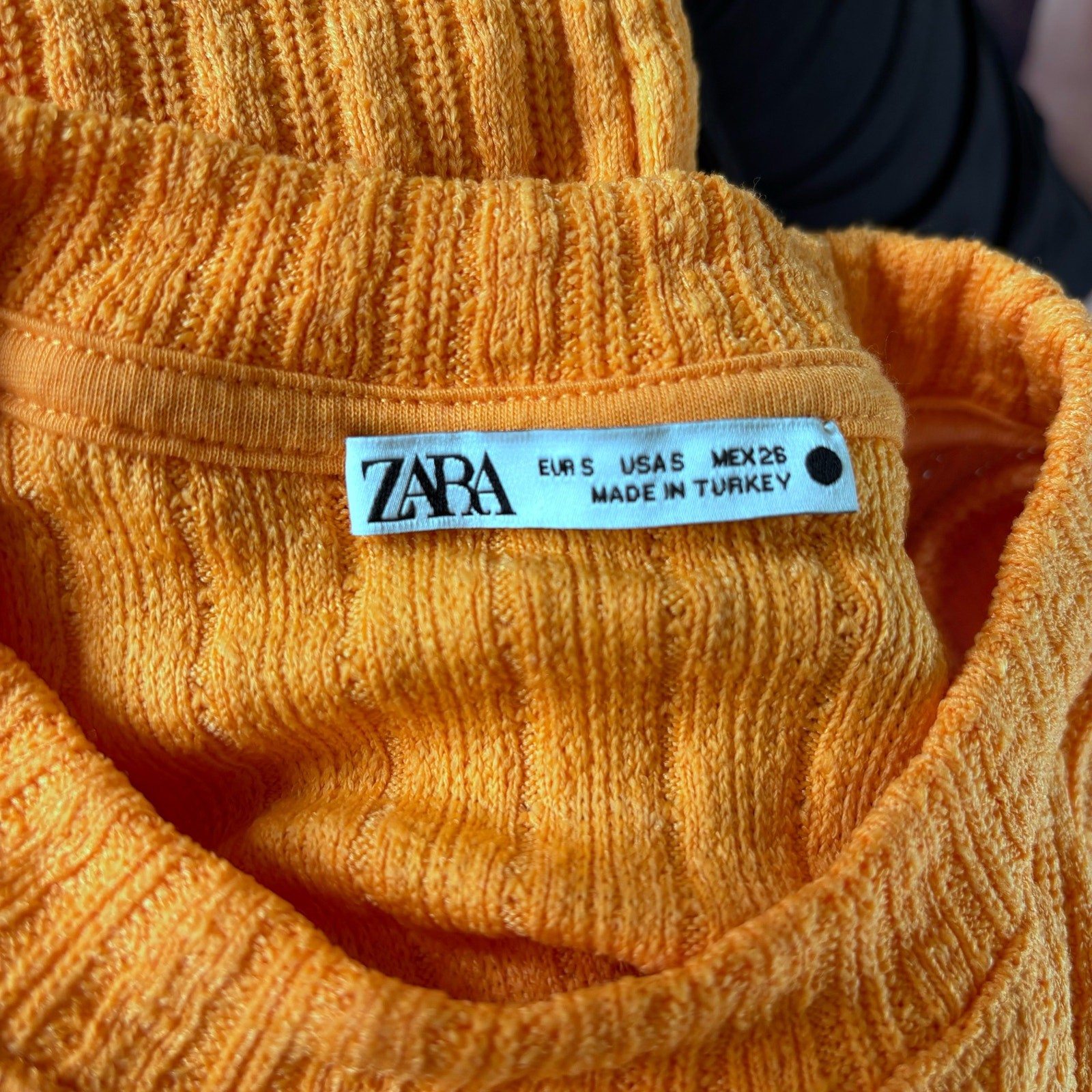 Zara Women's Size Small Crop Top Tank Orange thumbnail 6