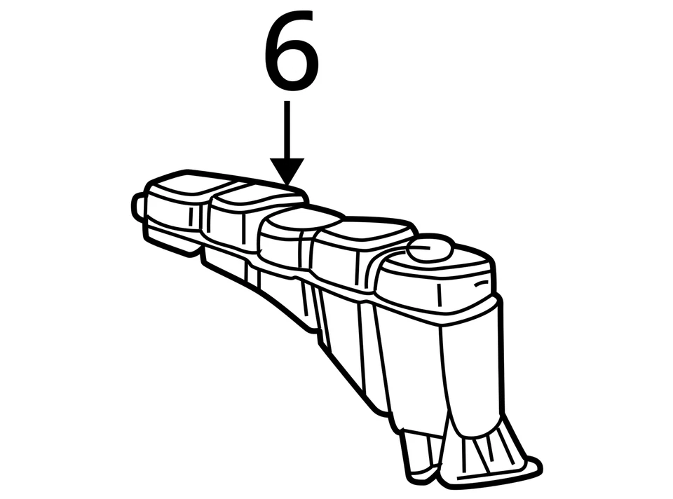 2000-2005 Ford Excursion Radiator Coolant Overflow Expansion Tank Bottle LYCG4 - Image 4 of 4