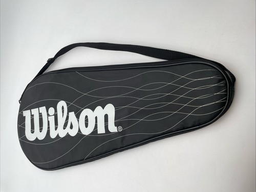WILSON SINGLE ZIPPERED TENNIS RACQUET COVER WITH STRAP | eBay