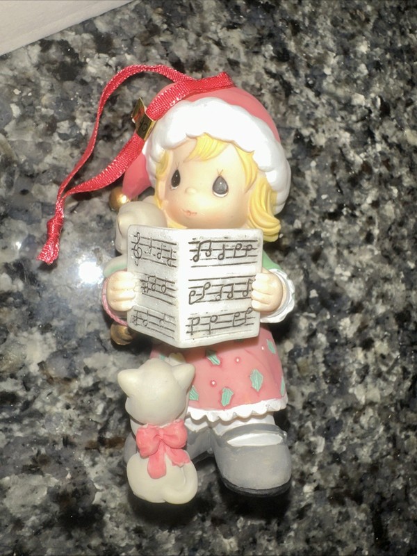 Girl & Kitty Ornament ~ New In Box 