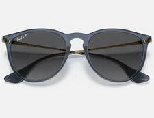 *New* Ray-Ban RB4171 Erika Polarized Sunglasses 54mm Blue Frame Grey Lenses UV