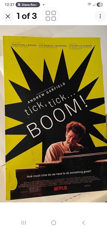 TICK TICK BOOM Promotiona Minil poster Andrew Garfield  FYC Lin-Manuel Miranda