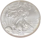 1999 Silver Eagle BU Gem Uncirculated .999 Fine 1 oz American Coin Capsule