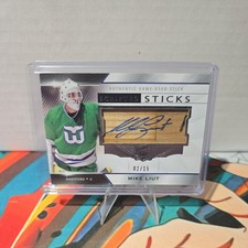 2019-20 The Cup Hockey Scripted Sticks Mike Liut 2/15  Stick Auto