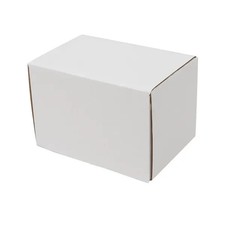 50 Corrugated Paper Boxes White Outside and Yellow Inside
