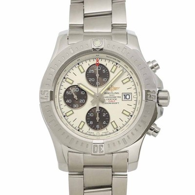 BREITLING Colt A13388 Chronograph Datum silbernes Zifferblatt Herrenuhr 90322890