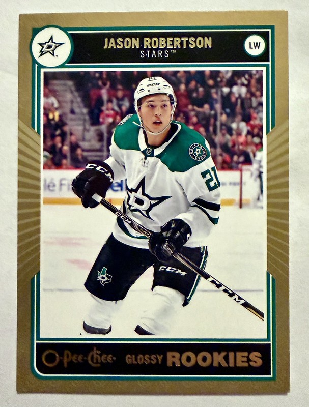 Upper Deck O-Pee-Chee Glossy Rookies Jason Robertson #R-2 RC Dallas Stars NICE!!