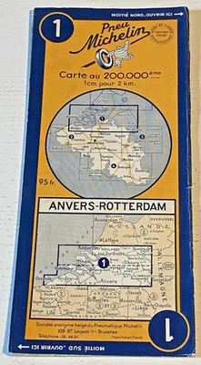 Carte MICHELIN N° 1 - Anvers Rotterdam - 1952 - Bel Etat - Photo 1/3