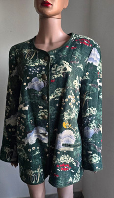 Vintage HAMMERSCHMID Tiroler Leinen Strickjacke für Damen Größe GB-18 Italy-50