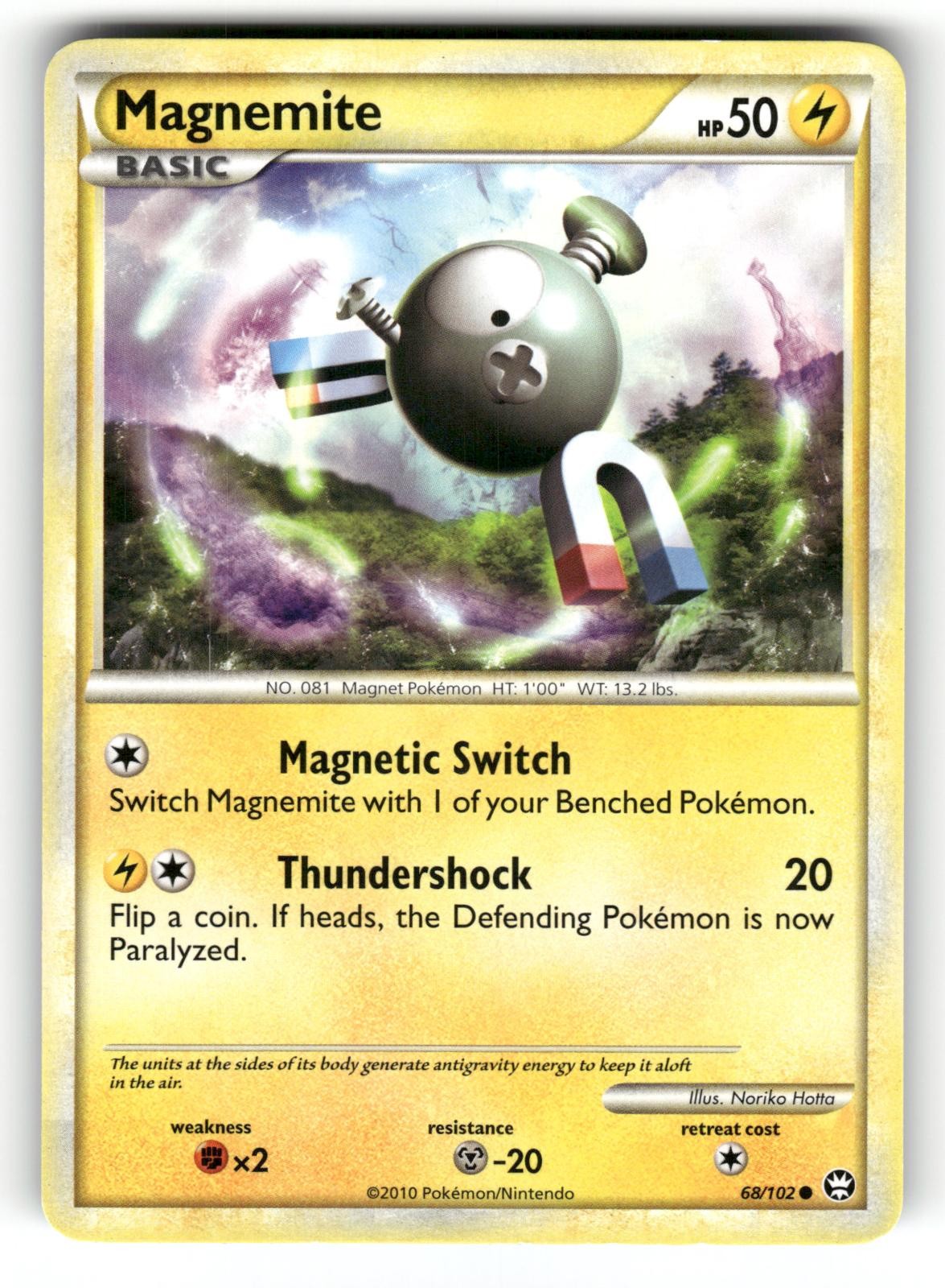 Magnemite LP 68/102 HGSS Triumphant Pokemon Common Regular