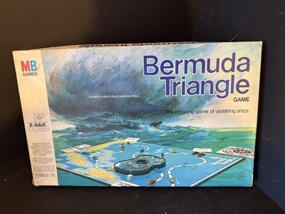 Vintage Bermuda Dreieck Spiel - MB Spiele 1976 Retro Gaming Requisite komplett 