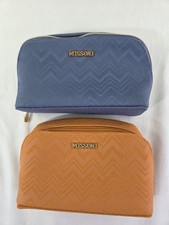 2 Missoni for Delta One Amenity Bag Designer Pouch, Chevron Zigzag Cosmetic Bag