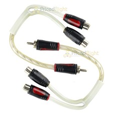 2 Pack 1 Male to 2 Female RCA Splitter Triple Shield Inteconnect Car Home Audio
