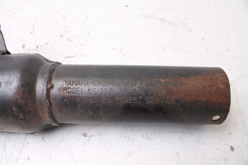 1978 Yamaha DT175 DT175E Motorcycle OEM Muffler Exhaust Silencer - CORE MISSING - Image 4 of 4