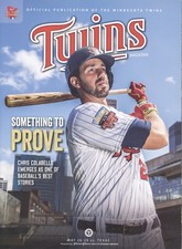 2014 Minnesota Twins vs Texas Rangers Program (May): Chris Colabello on Cover