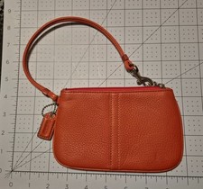 Vintage Authentic COACH Red Leather Wristlet