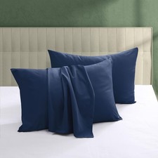 100 Egyptian Cotton Pillow Protectors Set of 2, 600 Thread Count Queen Size ...