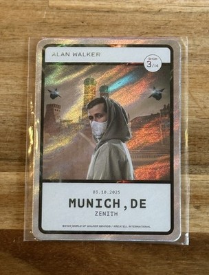  Alan Walker Tour 2025 - Limitierte Hologramm Sammelkarte - München 03.10.2025 