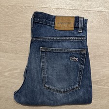 Lacoste Designer Blue Straight Jeans 32W 32L