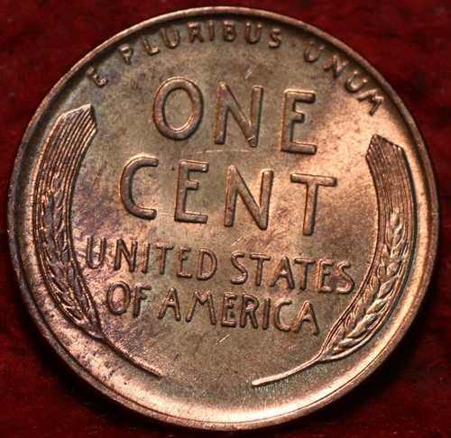 Uncirculated Red 1938-D Denver Mint Copper Lincoln Wheat Cent - Picture 2 of 2