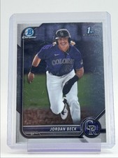 JORDAN BECK 2022 BOWMAN CHROME DRAFT 1ST BASEBALL ROCKIES #BDC-34 Q3478