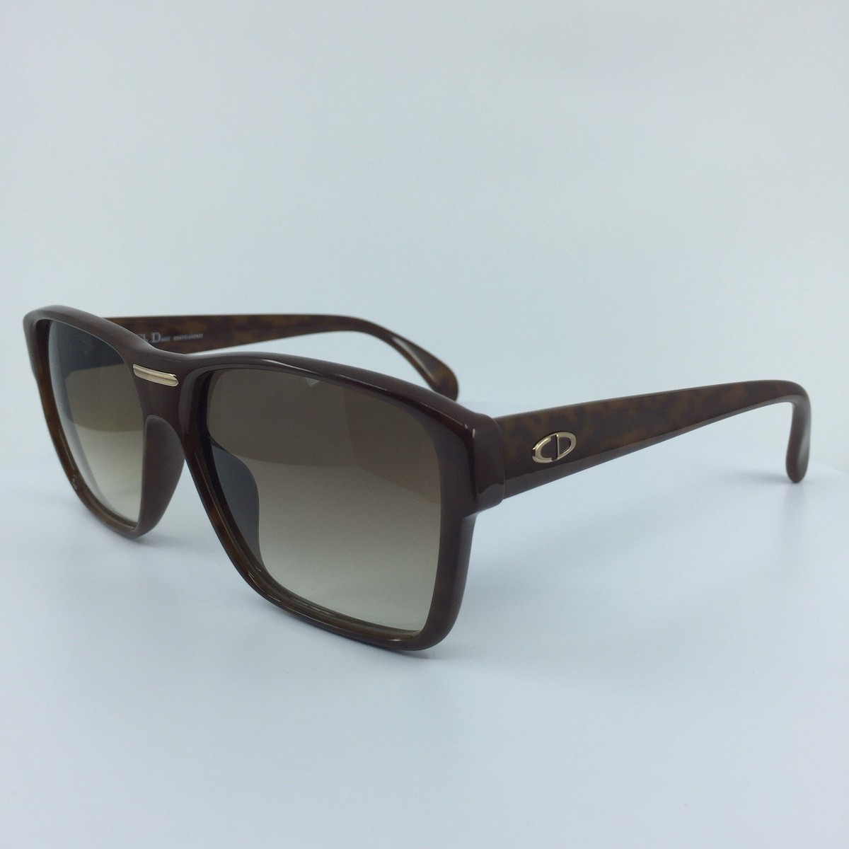 VINTAGE CHRISTIAN DIOR MONSIEUR 2386 Marble Brown W/Brown Gradient