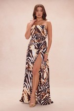 Freya Pleated Satin Maxi Dress-Fashion Nova|51968