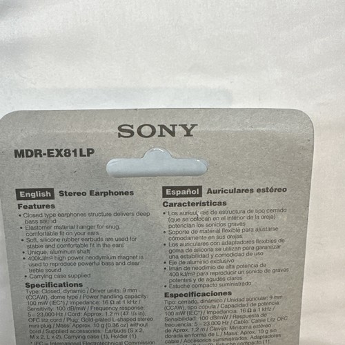 Auriculares internos Sony Fontopia MDR-EX81LP - negros MDREX81LP - Imagen 4 de 7