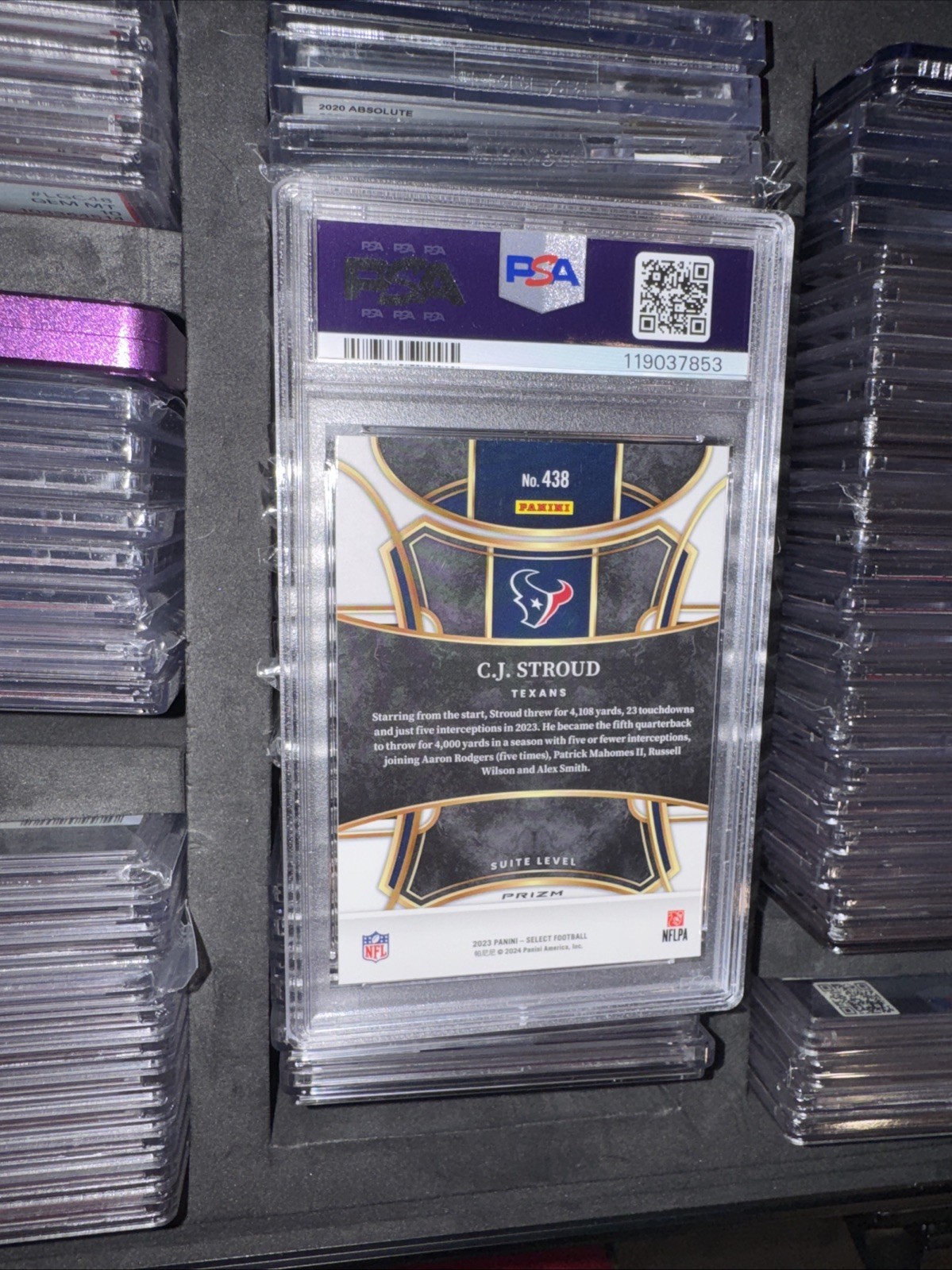 CJ Stroud Panini Select Cosmic Psa 9 Rookie Card Low Pop view 5