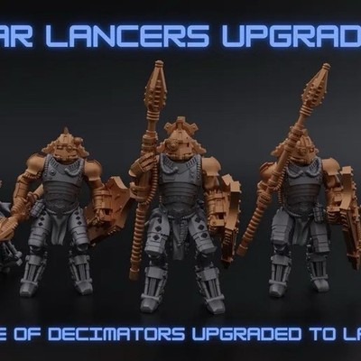 Skylar Cyborg Lancers Tabletop Sci-fi Miniatures X10 28mm